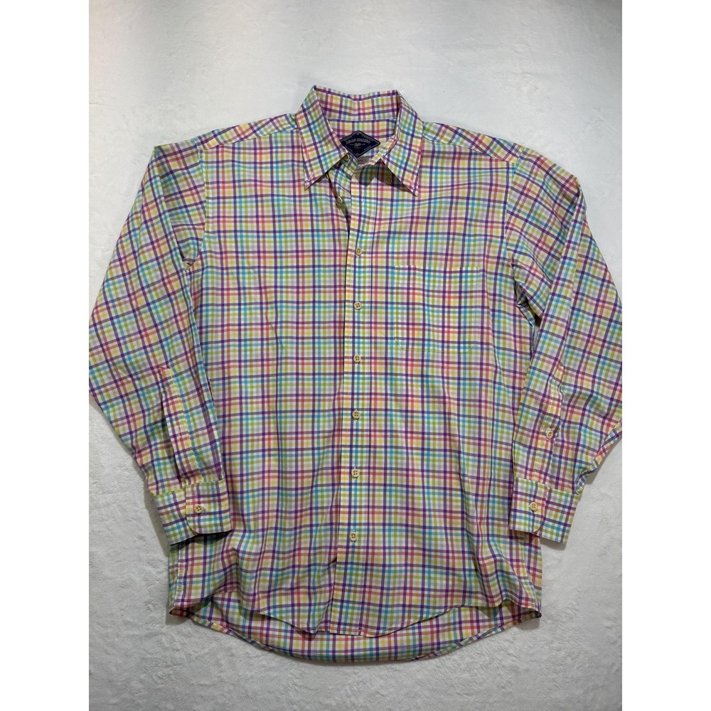 Bills Khakis Shirt Mens Medium Multicolor Plaid Long Sleeve Button Up Casual